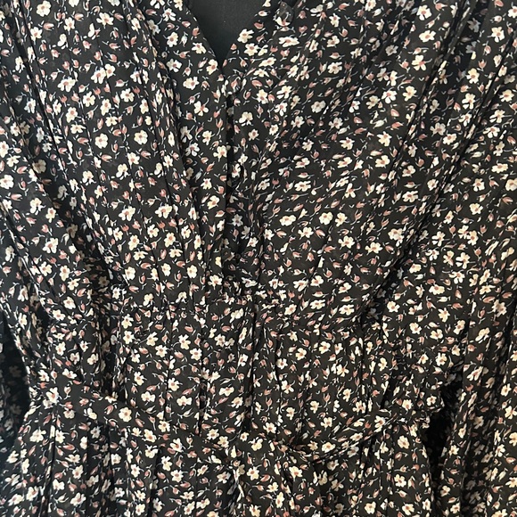 Pink Lily Black Floral Jumpsuit - Picture 2 of 4